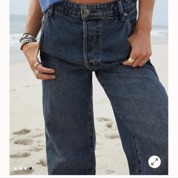 We The Free Dark Blue Flare Jeans - Picture 3 of 13